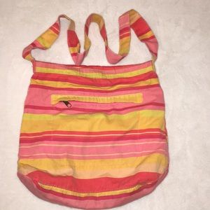 Striped crossbody bag